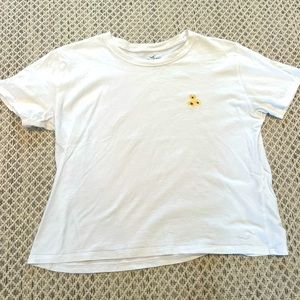 Hollister white sunflower tee.